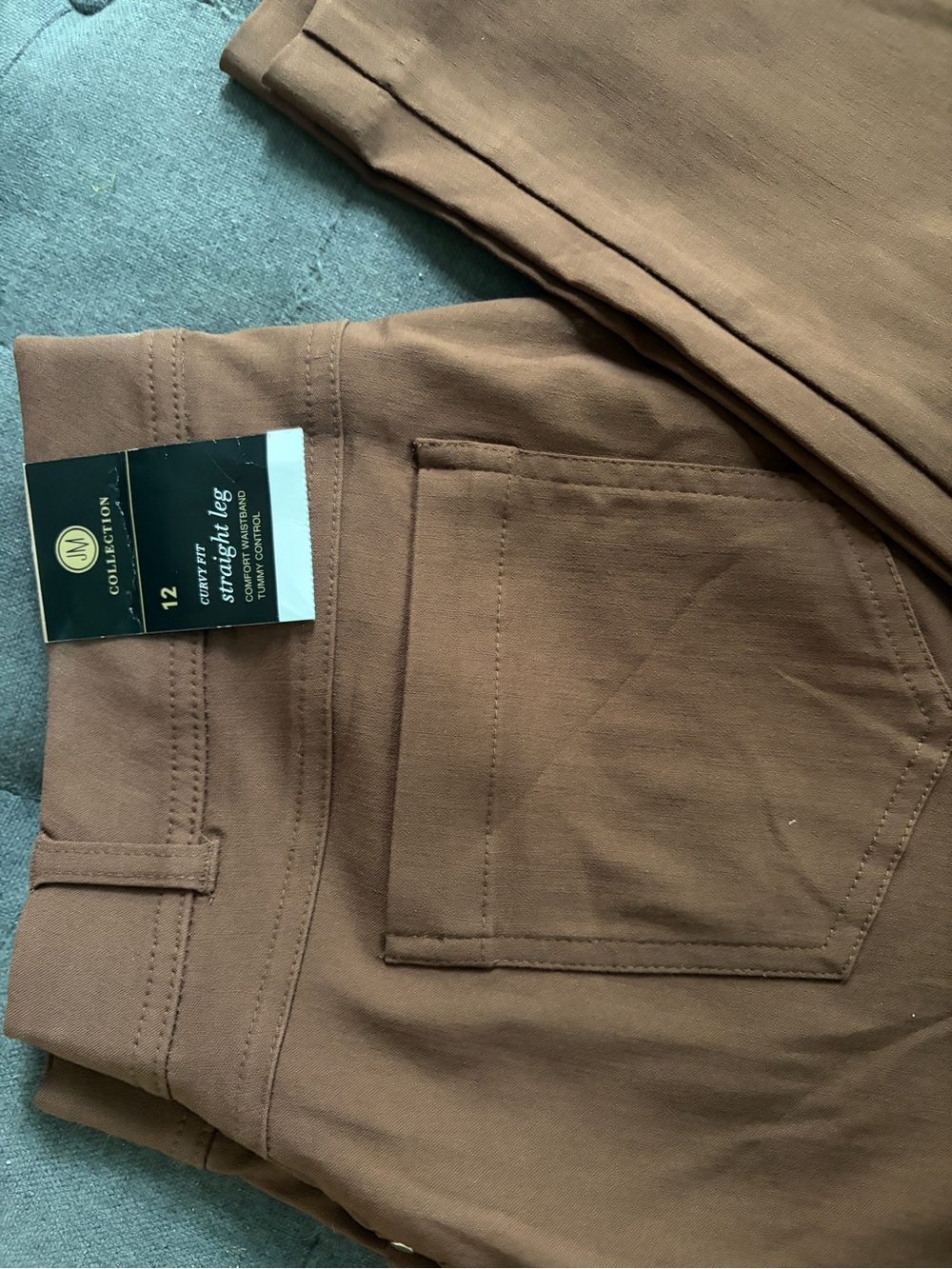 Straight-Leg Dress Pants in Chocolate Brown - Picture 2 of 2
